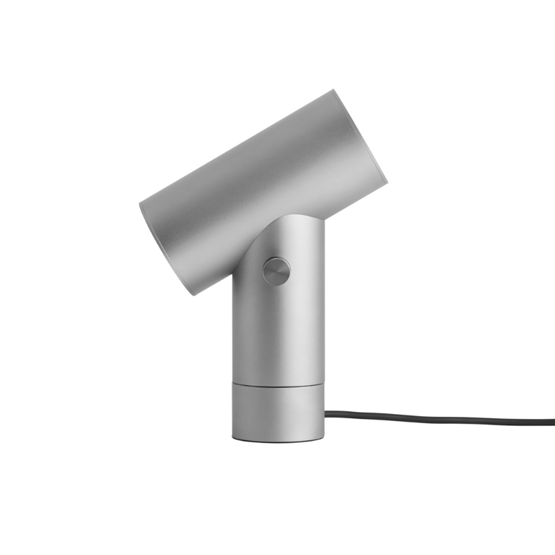 The Beam Table Lamp from Muuto in aluminum from the side.