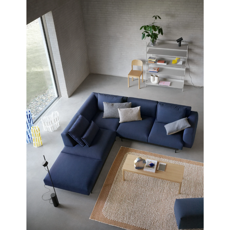 The Beam Table Lamp from Muuto in a birds eye view lifestyle shot.