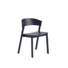 With its curved backrest that folds elegantly around its back legs and ties the design together, the Cover Side Chair explores the possibilities of veneer, paired with a deep comfort, modern expression and sturdy base in solid wood. The design is stackable and features a water-based lacquer.
