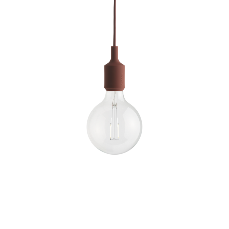 The E27 Pendant Lamp from Muuto in deep red.