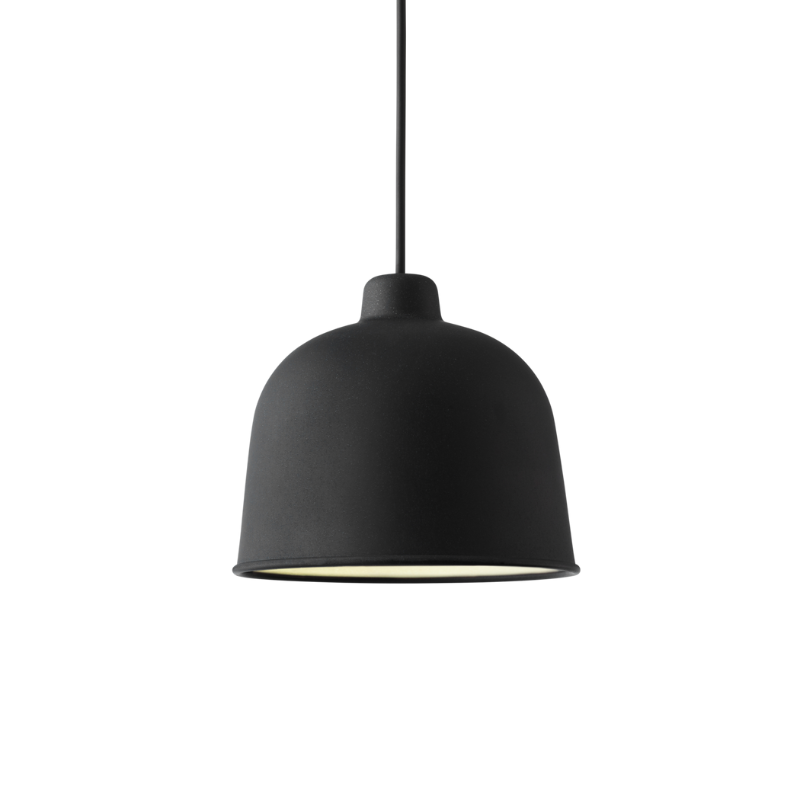 The Grain Pendant Lamp from Muuto in black.
