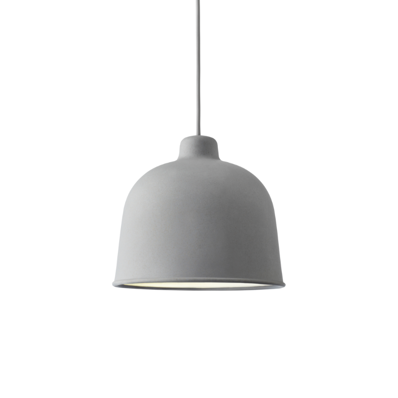 The Grain Pendant Lamp from Muuto in grey.