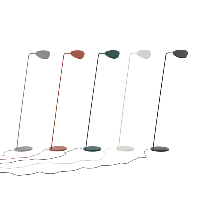 The Leaf Floor Lamp from Muuto in all five color options.