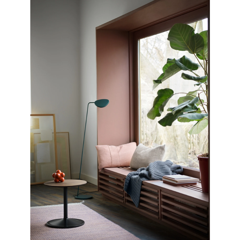 The Leaf Floor Lamp from Muuto next to a window cubby.