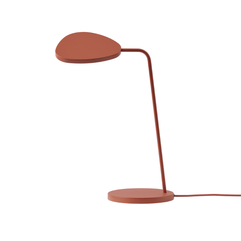The Leaf Table Lamp from Muuto in copper brown.
