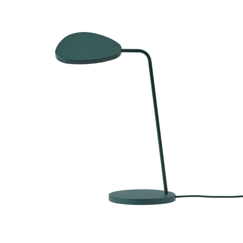 The Leaf Table Lamp from Muuto in dark green.
