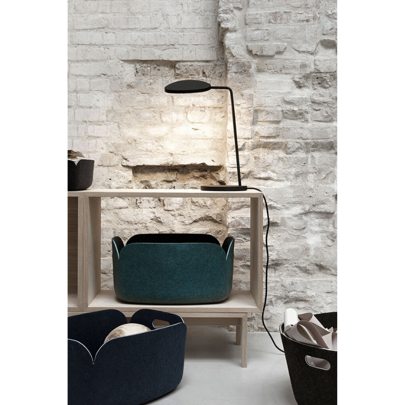The Leaf Table Lamp from Muuto in a living room.