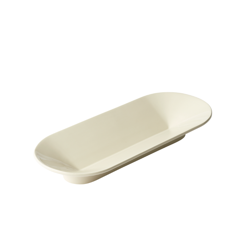The long Mere Bowl from Muuto in off white.
