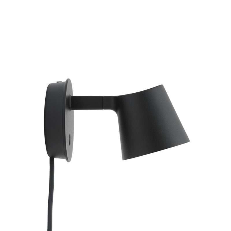 The Tip Wall Lamp from Muuto in black.