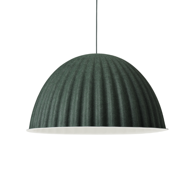 The large Under the Bell Pendant Lamp from Muuto in dark green.