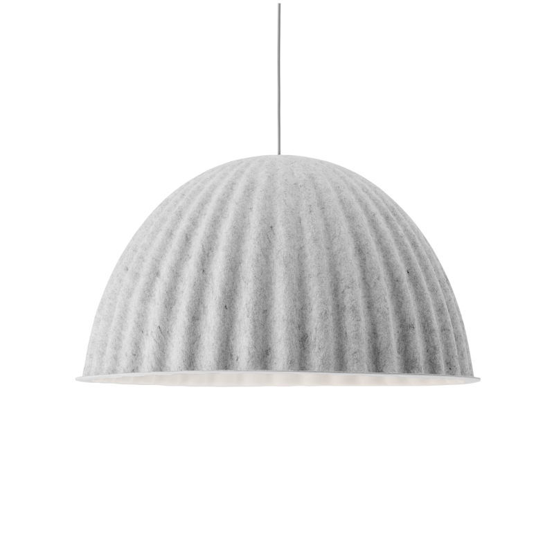 The large Under the Bell Pendant Lamp from Muuto in white melange.