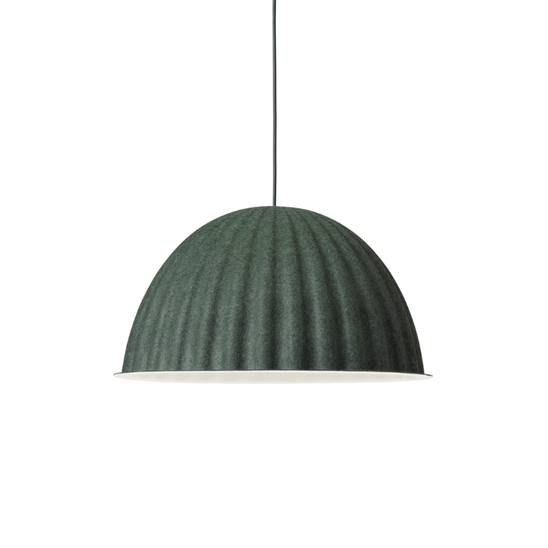 The medium Under the Bell Pendant Lamp from Muuto in dark green.