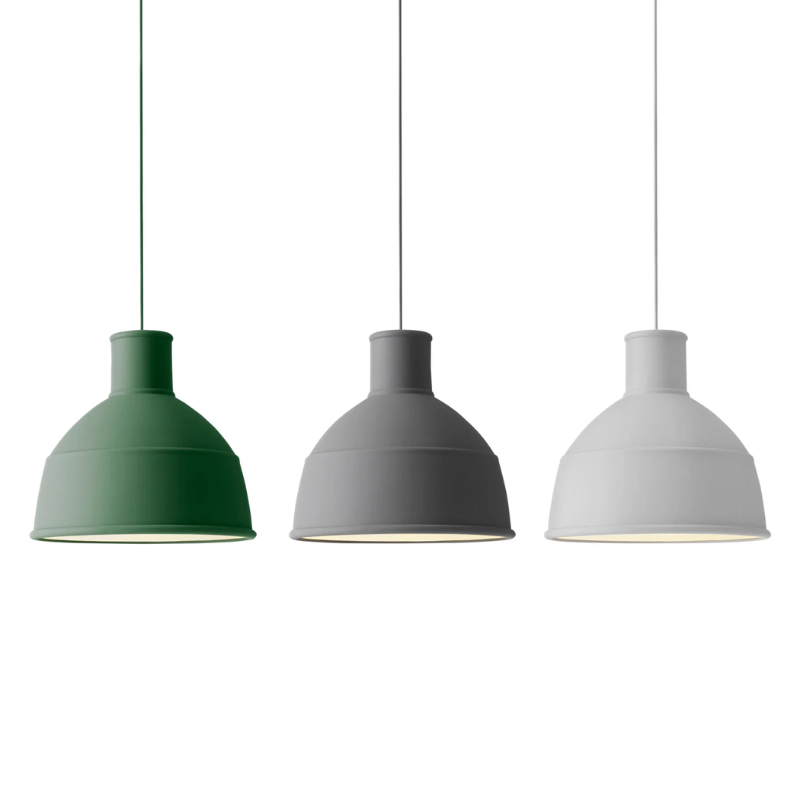 The Unfold Pendant Lamp from Muuto color variations.