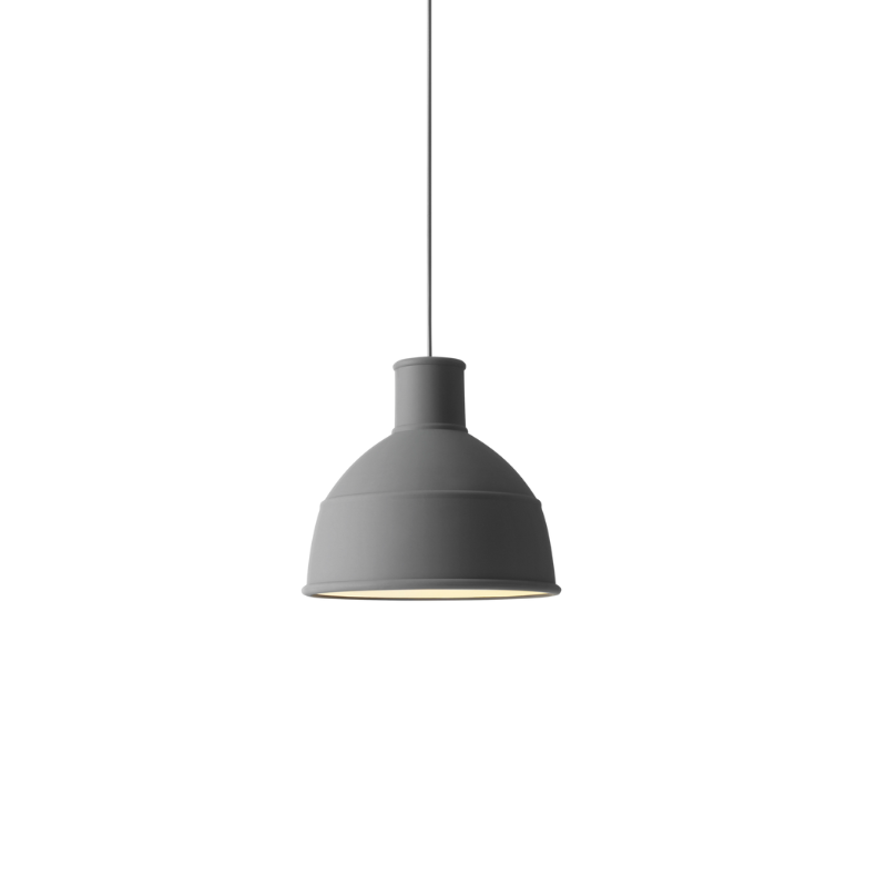 The Unfold Pendant Lamp from Muuto in dark grey.