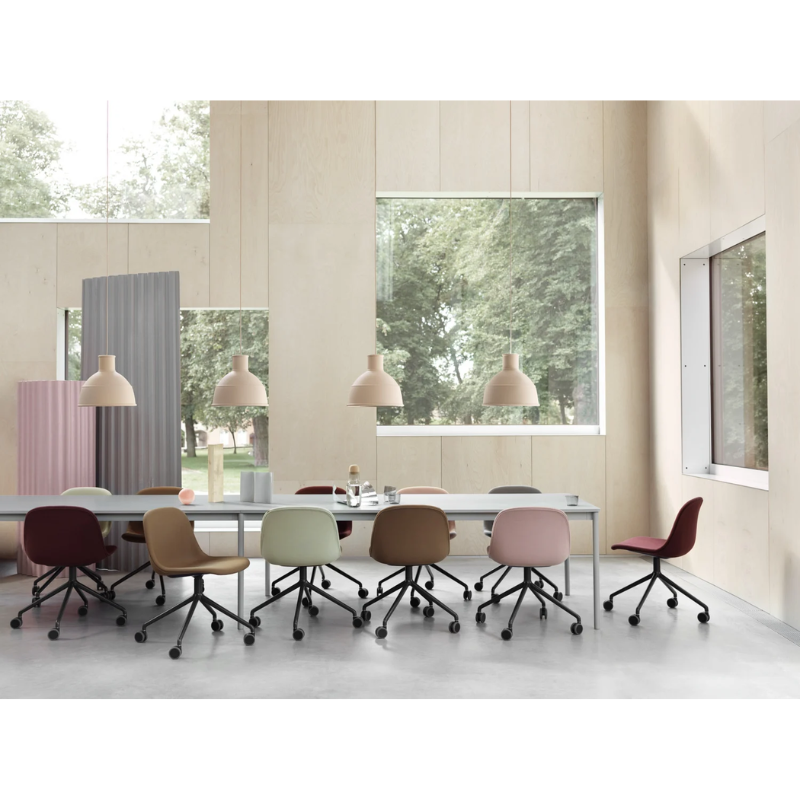 The Unfold Pendant Lamp from Muuto in a meeting room.