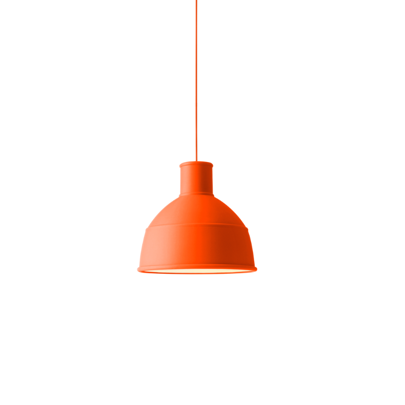 The Unfold Pendant Lamp from Muuto in orange.