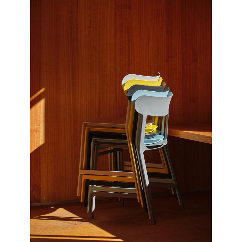 Lightly is the perfect chair for how we live today - super comfortable, lightweight, stackable and environmentally sensitive.