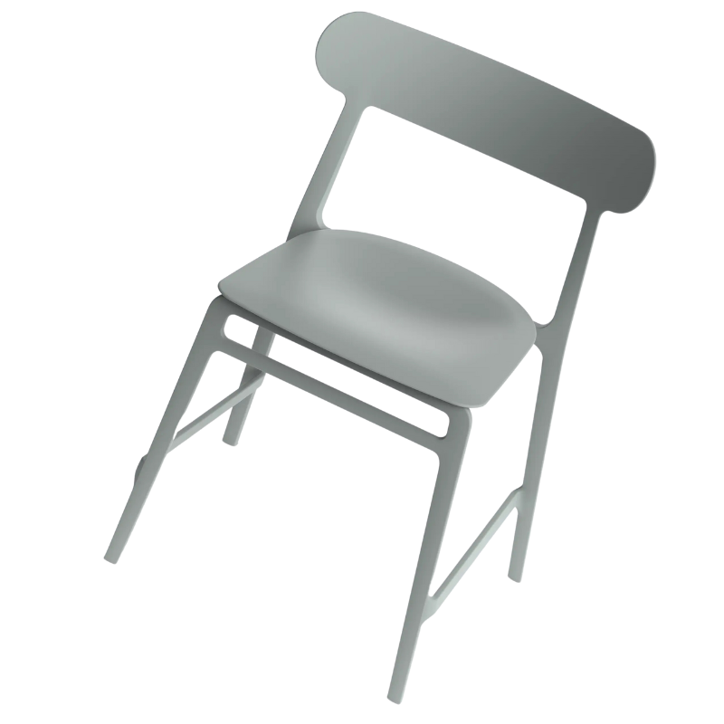 Lightly is the perfect chair for how we live today - super comfortable, lightweight, stackable and environmentally sensitive.