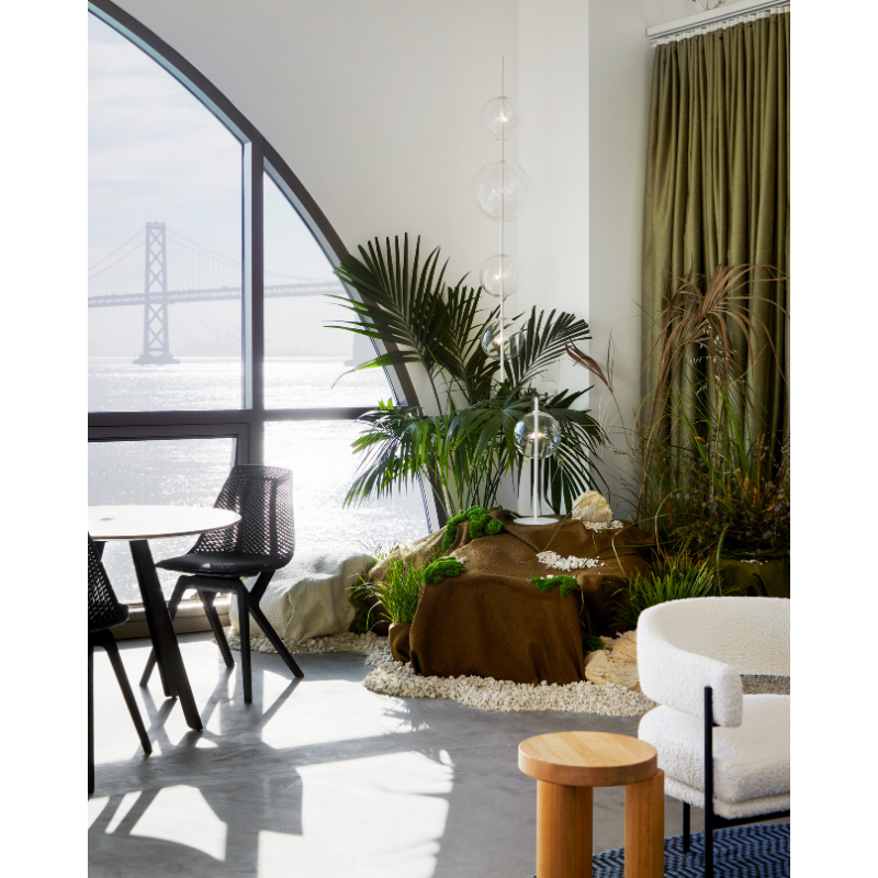 A couple of Ironsand Move Chairs from Noho with Ironsand toppers in a lounge space.