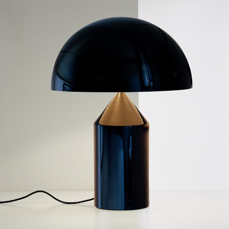 This is the Atollo Metal Table Lamp from Oluce in Black.