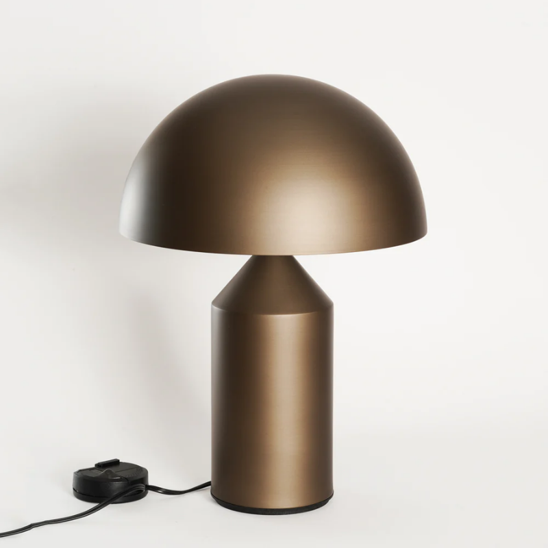 This is the Atollo Satin Bronze Table Lamp from Oluce.