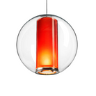 A close up on the orange pendant from the Bel Occhio Chandelier 3 from Pablo Designs.