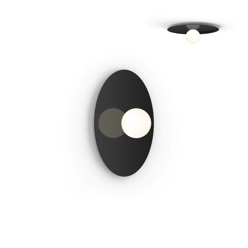 The Bola Disc Flush from Pablo Designs in the 18" size and matte black finish.