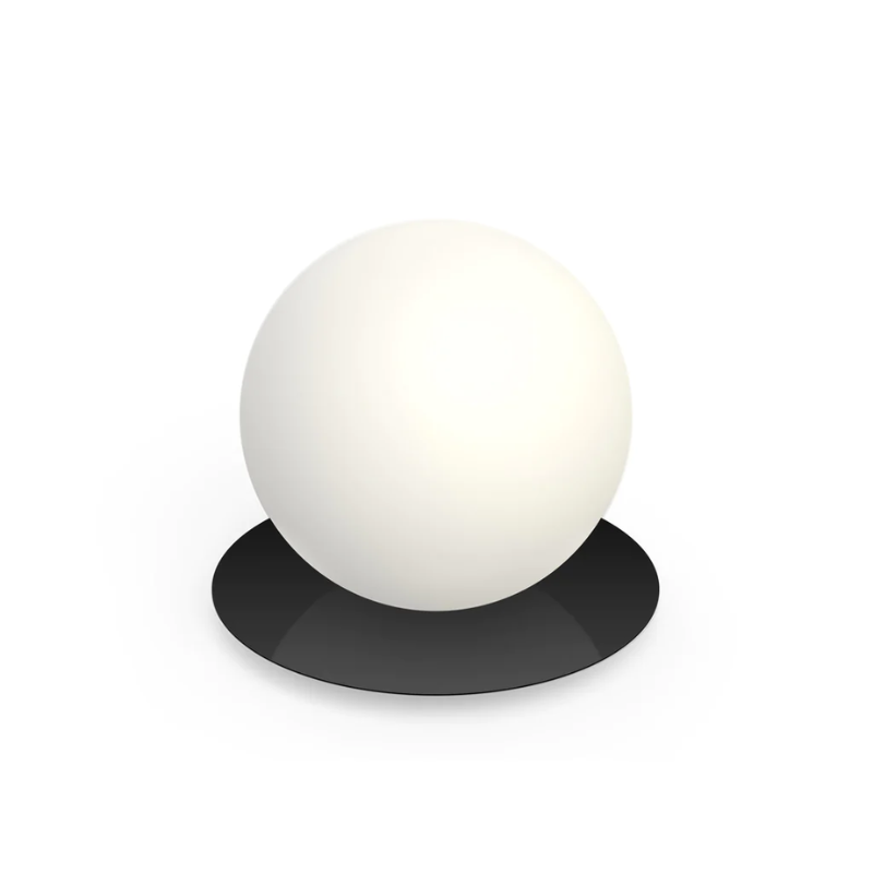 The Bola Sphere Table from Pablo Designs, 12 inch size in matte black.