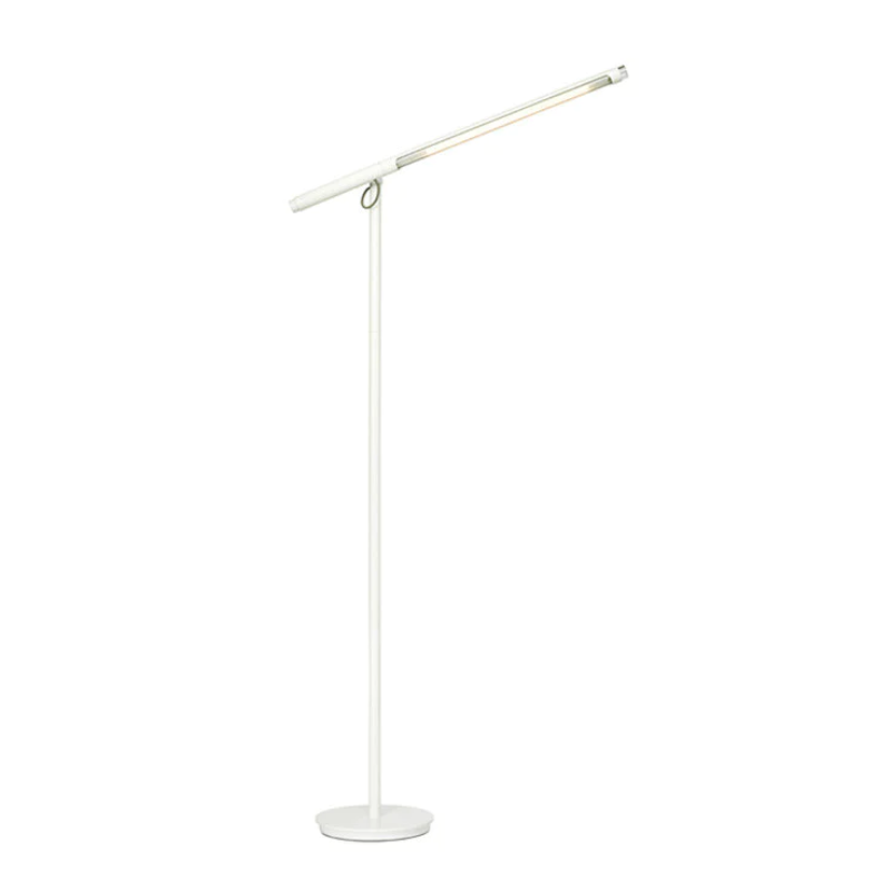 The Brazo Floor light from Pablo Designs in white.