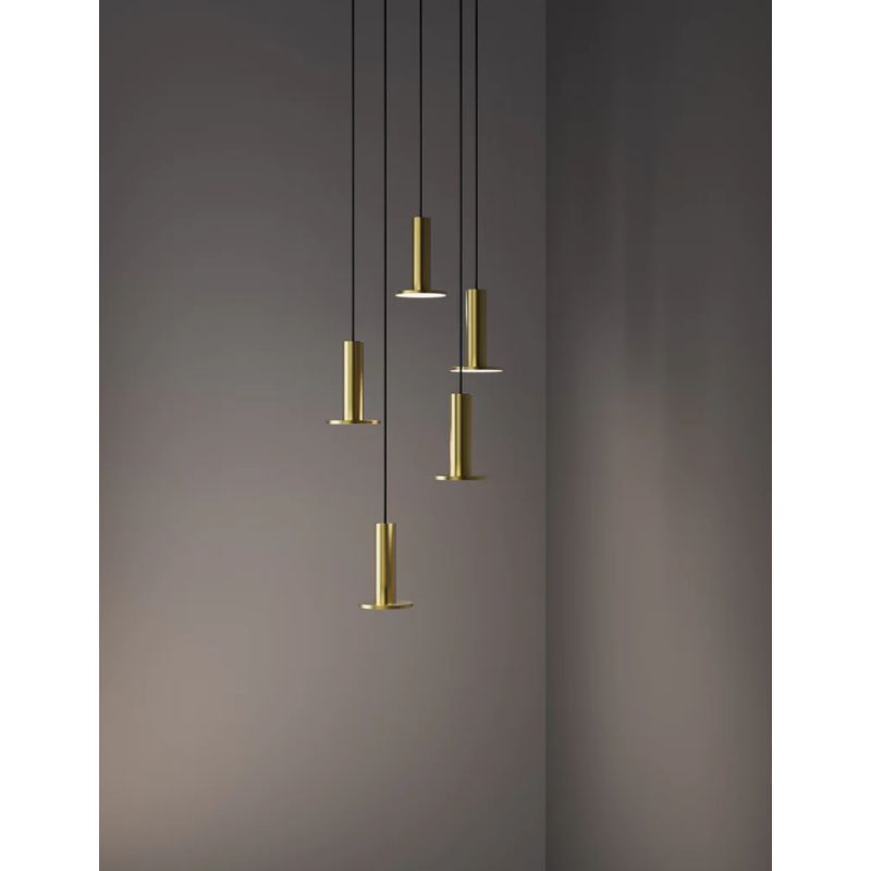 Boasting a robust 860 lumens of warm dimmable light, Cielo Plus maintains a compact and classic shape that integrates into any environment, regardless of style. Cielo Plus is offered in two refined machine-trace finishes in silver and brass as well as two textured painted finishes in white and black. Cielo can be suspended individually, in a series, or in chandelier groupings to provide warm and balanced illumination.