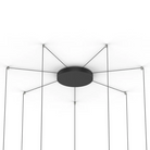 The Cielo XL Multi-Light Canopy from Pablo Designs in black with a 12 inch diameter.