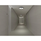The Circa Flush from Pablo Designs being used in a lifestyle shot to illuminate a hallway.