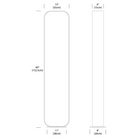 The dimensions for the Contour Floor from Pablo Designs.