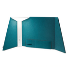 The Corner Office from Pablo Designs in the 30 Inch size with turquoise panels.
