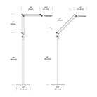 The dimensions for the small and medium Link Floor from Pablo Designs.