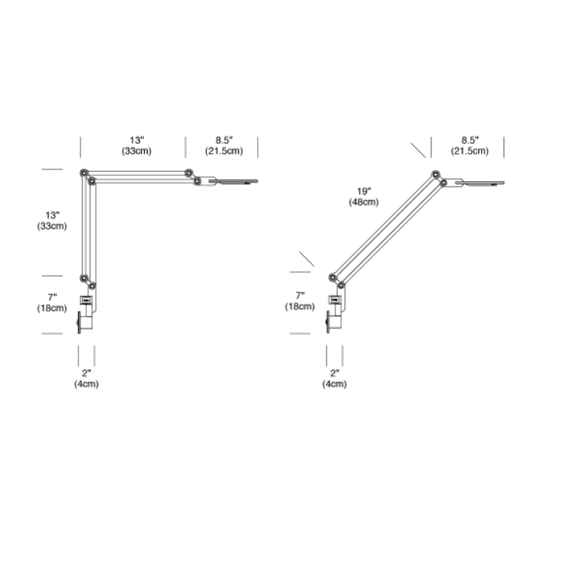 The dimensions for the small and medium Link Wall from Pablo Designs.