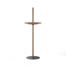 The large Nivél Pedestal from Pablo Designs with the walnut post and terracotta tray.