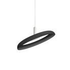 The 15" (small) Nivél Pendant from Pablo Designs with the white cord and black shade.