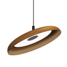 The 22" (large) Nivél Pendant from Pablo Designs with the black cord and terracotta shade.