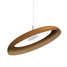The 22" (large) Nivél Pendant from Pablo Designs with the white cord and terracotta shade.