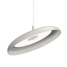 The 22" (large) Nivél Pendant from Pablo Designs with the white cord and white shade.