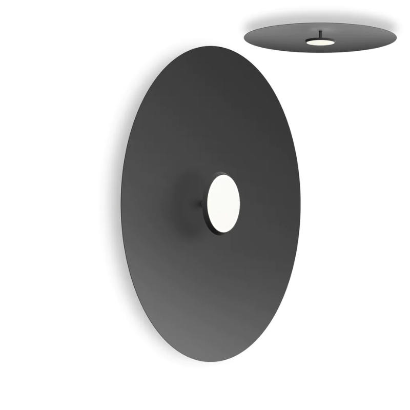 The 32 inch Sky Dome Flush Metal from Pablo Designs with the matte black lamp and black dome.