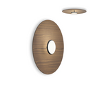 The 22 inch Sky Dome Flush Wood from Pablo Designs with the matte black lamp and walnut dome.