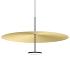 The Sky Dome Metal from Pablo Designs in Matte Black and Brushed Brass, 32 inch size.