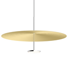 The Sky Dome Metal from Pablo Designs in Polished Aluminum and Brushed Brass, 32 inch size.