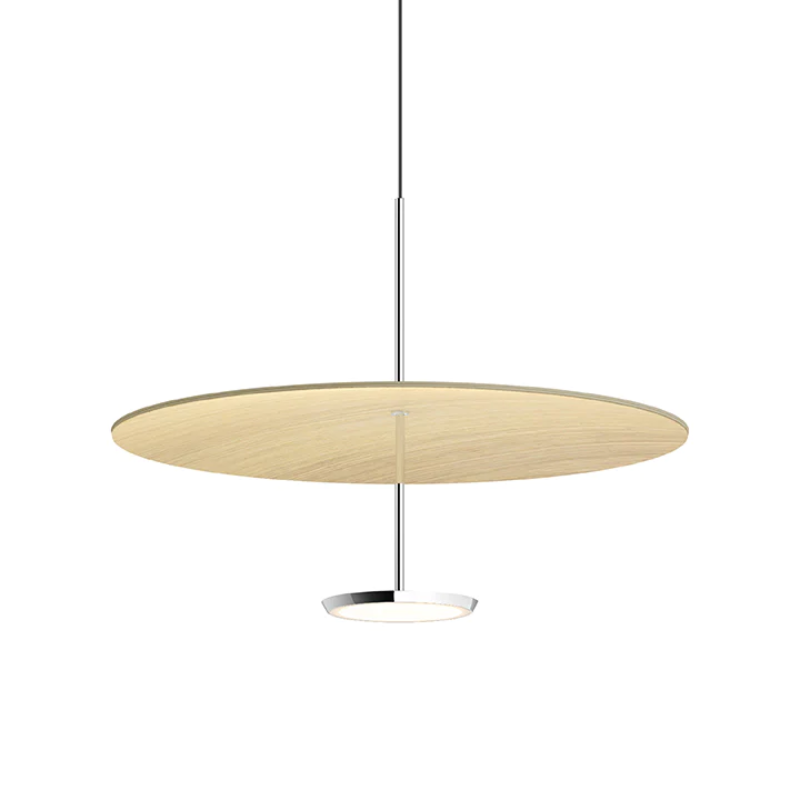 Sky Dome is available in pressed wood shade reflectors that when combined with their powerful 2-sided LED light source gives the lamp a weightless appearance while providing unparalleled illumination in all directions. Sky Dome combines form and function with unsurpassed quality and is available in 2 sizes : 18"(45.8cm) and 24"(61cm).
