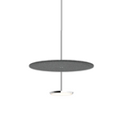 The 18 inch Sky Sound from Pablo Designs with the polished aluminum lamp finish and anthracite felt dome.