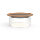The small Carousel Table from Pablo Designs with the clear diffuser and 12" terracotta tray.