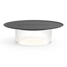 The small Carousel Table from Pablo Designs with the clear diffuser and 16" black tray.