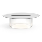 The small Carousel Table from Pablo Designs with the clear diffuser and 16" white tray.